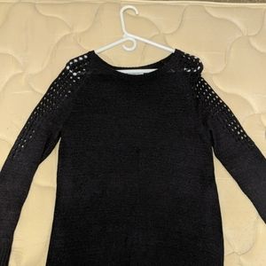 Plum crocheted sweater